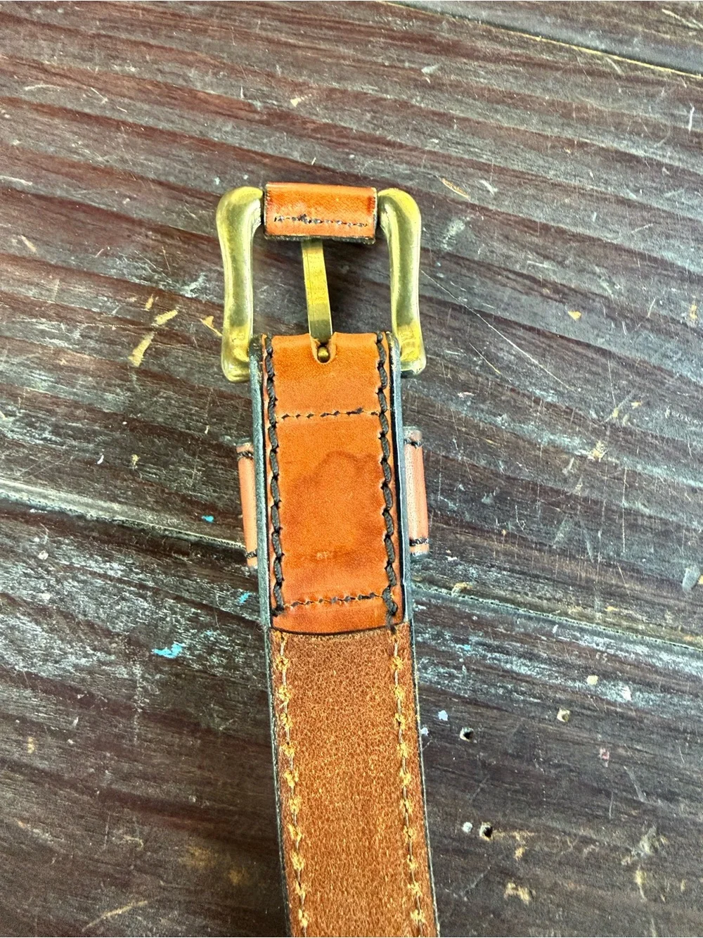 Colours By Alexander Julian’s Brown Leather Belt Size 49